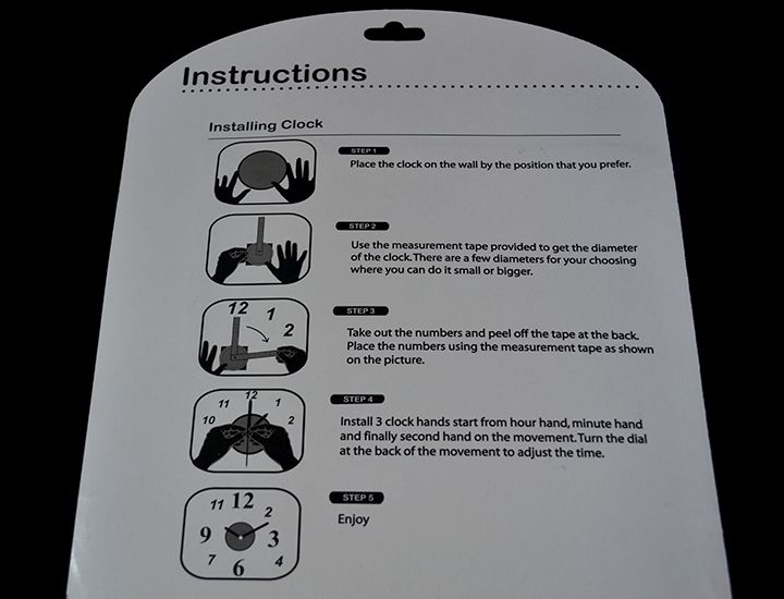Nalepovacie 3D hodiny na stenu III.