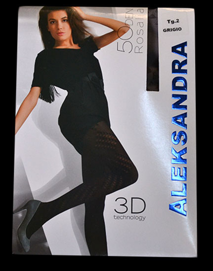 Dámske pančuchové nohavice 3D modré 50 den