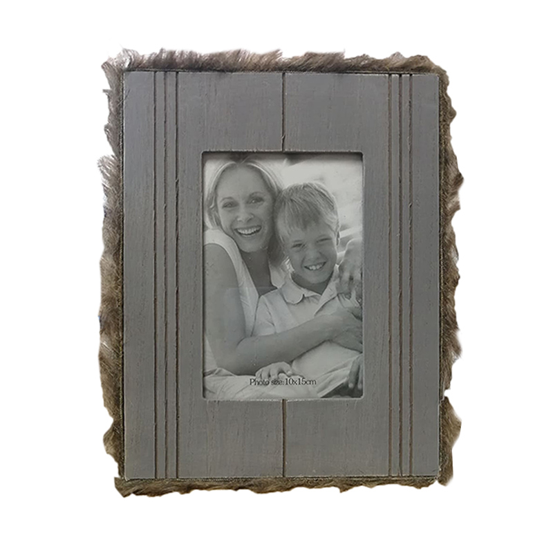 Fotorámček s imitáciou kožušiny