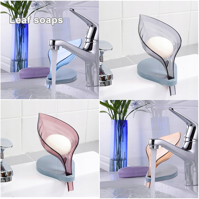 Mydelnička LIST s odtokom ružová