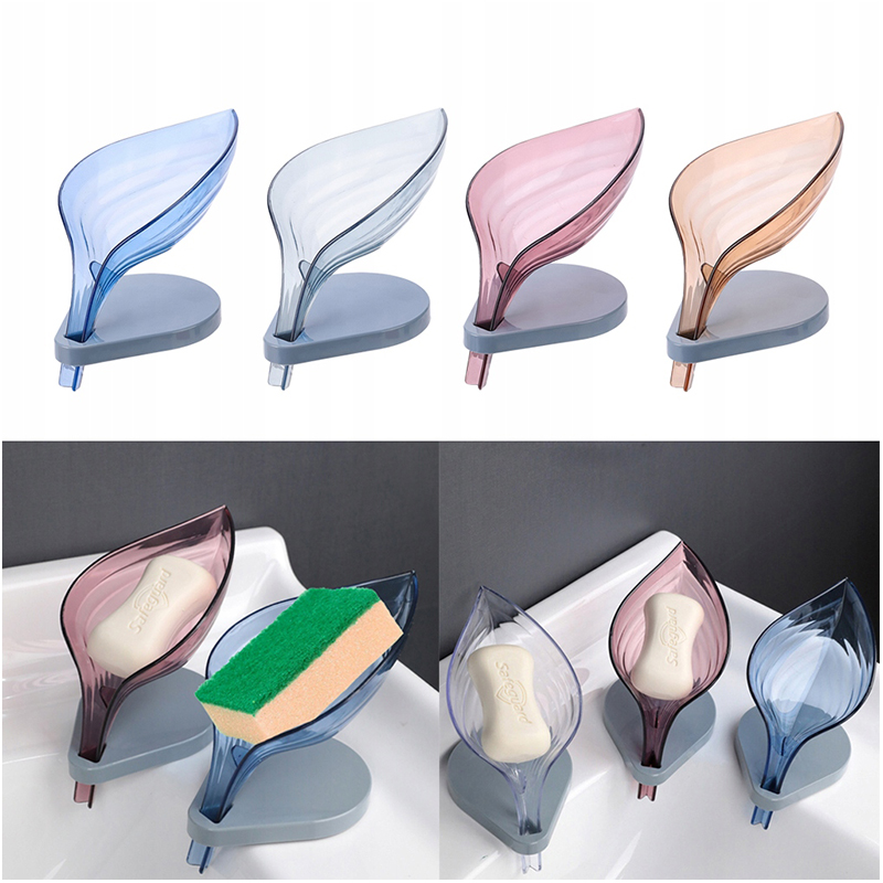 Mydelnička LIST s odtokom ružová