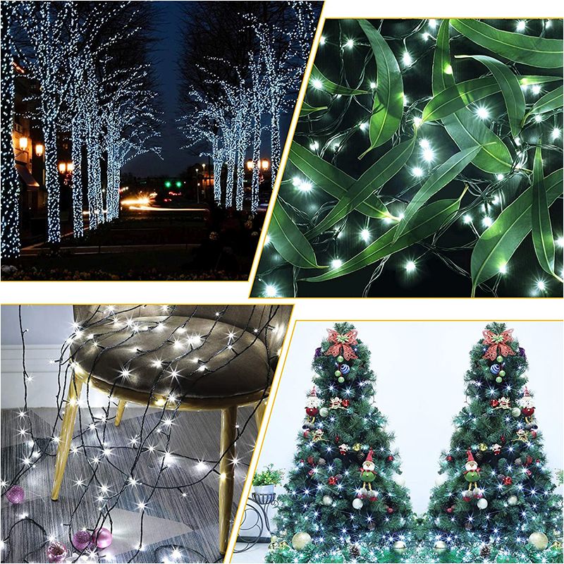 LED Vianočná reťaz 1000 LED 31V studené biele svetlo 103 metrov