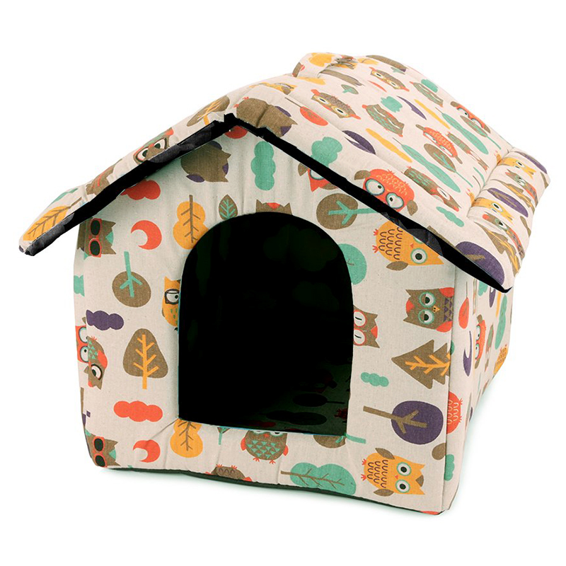 Búda pre psa a mačku rozmer Sova hnedá M