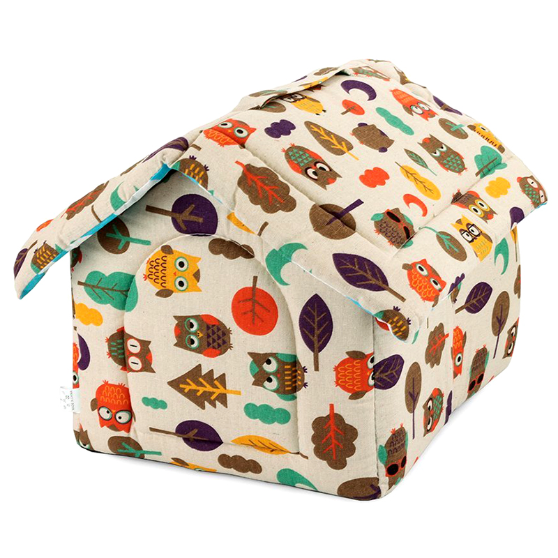 Búda pre psa a mačku rozmer Sova hnedá M