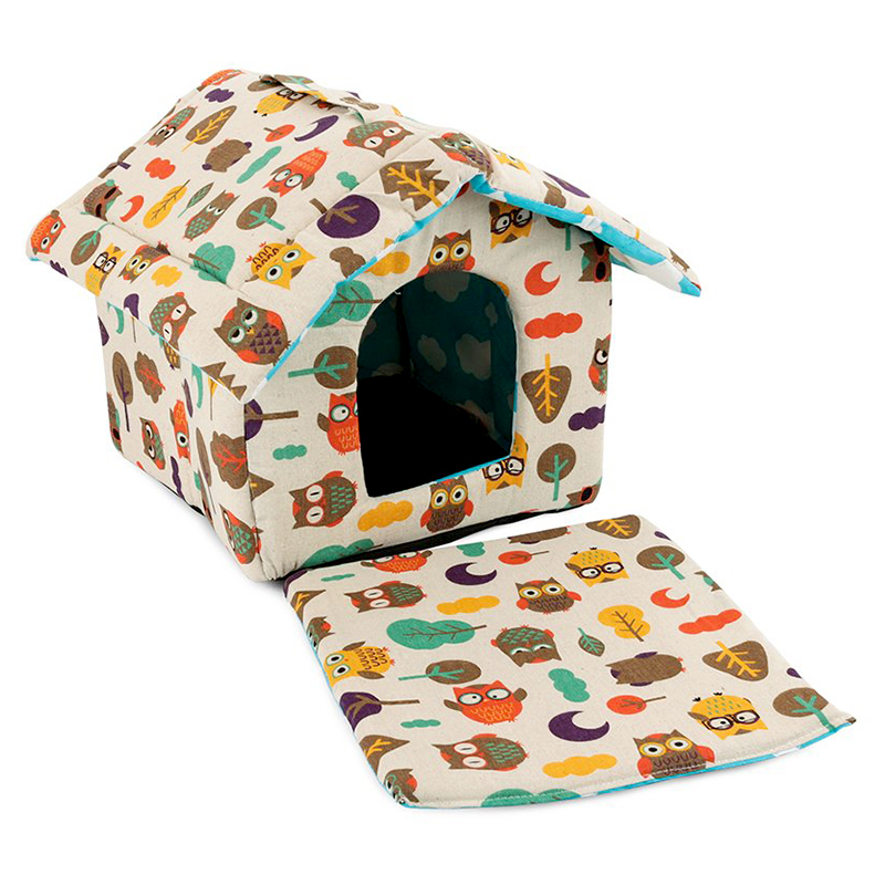 Búda pre psa a mačku rozmer Sova hnedá M