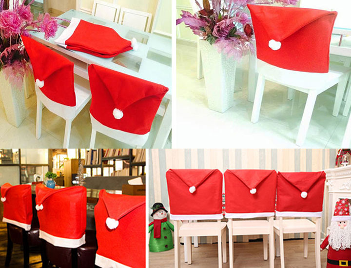 Poťah na stoličku Mikuláš 6 ks + obrus