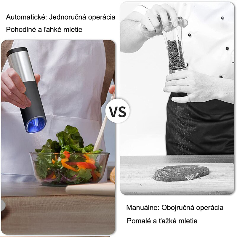 Automatický gravitačný mlynček na soľ korenie KYMO-5B