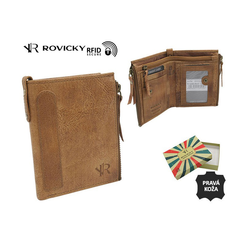 Peňaženka kožená Rovicky Wolf