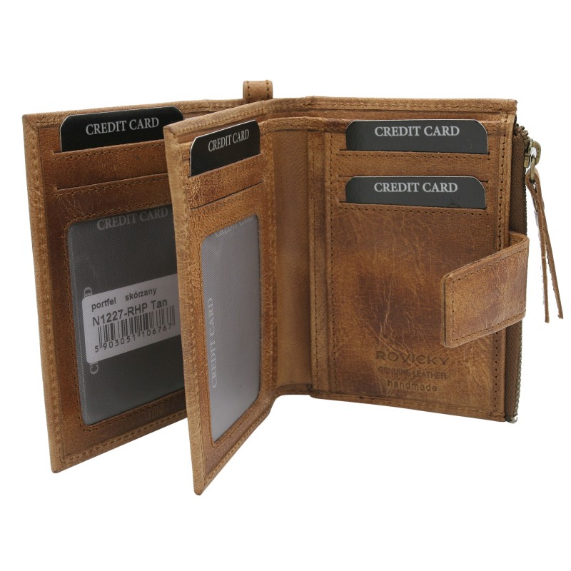 Peňaženka kožená Rovicky so zapínaním Hunter