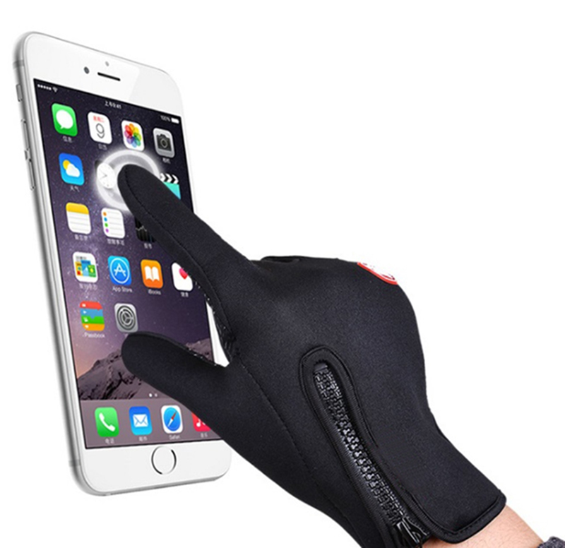 Dotykové rukavice na zimu čierne L