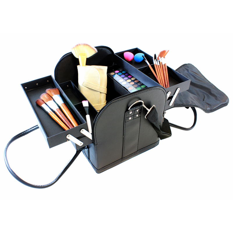 Kufrík na kozmetiku červený lesklý