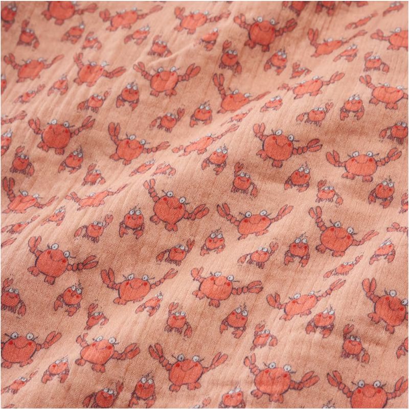 JAKO-O - Detský letný mušelínový spací vak ružový Krab 90cm