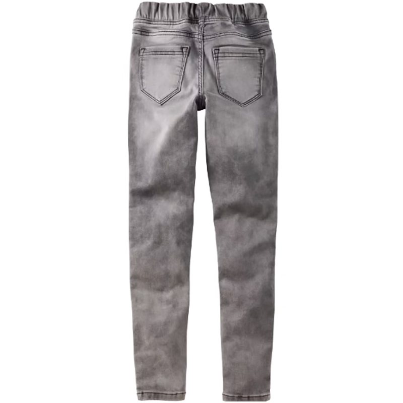 Dievčenské džínsové legíny Slim Fit šedé č.152