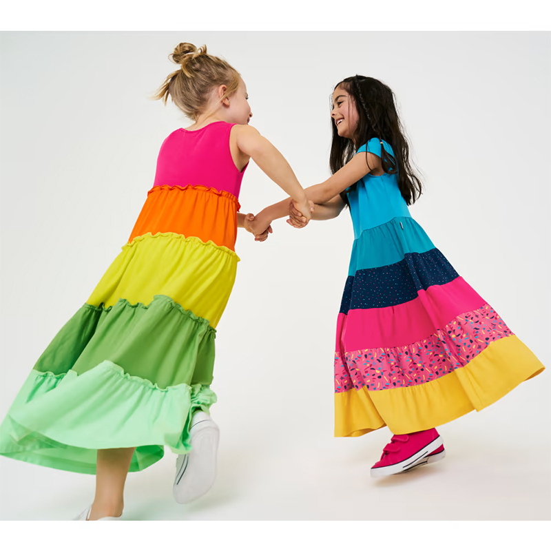 JAKO-O - Dievčenské farebné šaty č.140/146