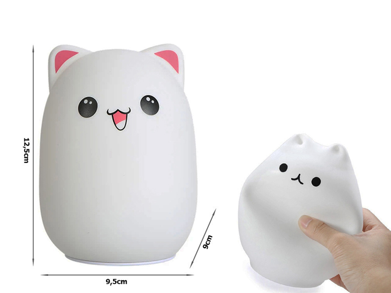 Detská dotyková LED lampa Mačka