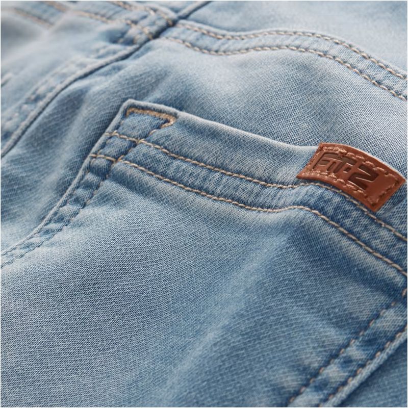 Dievčenské džínsové nohavice - Bermudy s vysokým pásom č.164