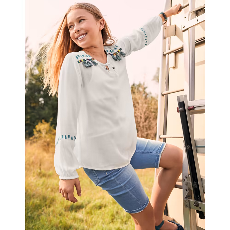 Dievčenské džínsové nohavice - Bermudy s vysokým pásom č.152