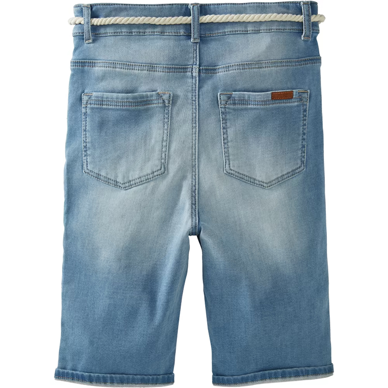 Dievčenské džínsové nohavice - Bermudy s vysokým pásom č.152