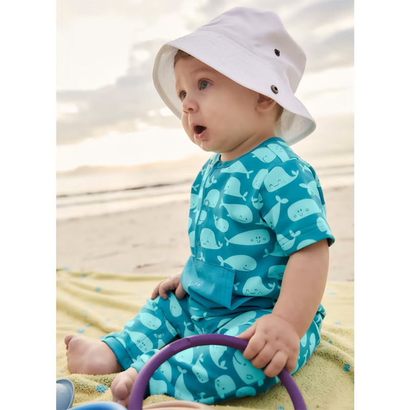 JAKO-O - Detská kombinéza, body s veľrybami č.68/74