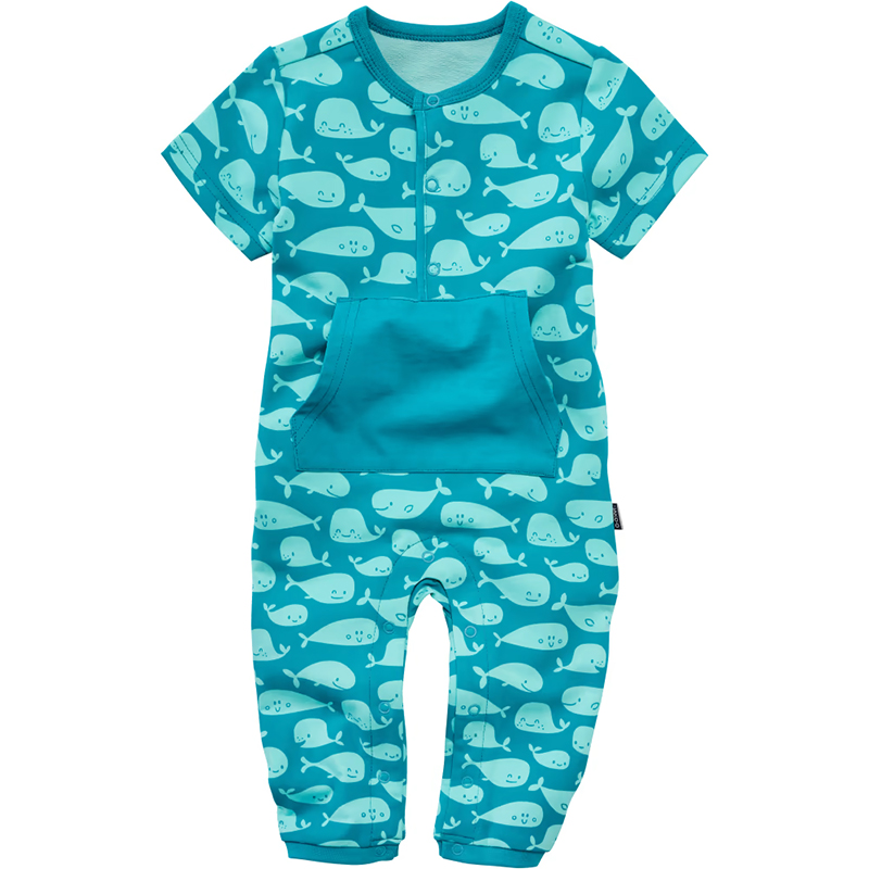 JAKO-O - Detská kombinéza, body s veľrybami č.68/74