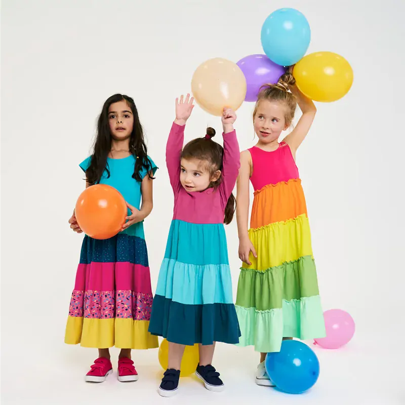 JAKO-O - Dievčenské farebné šaty č.116/122