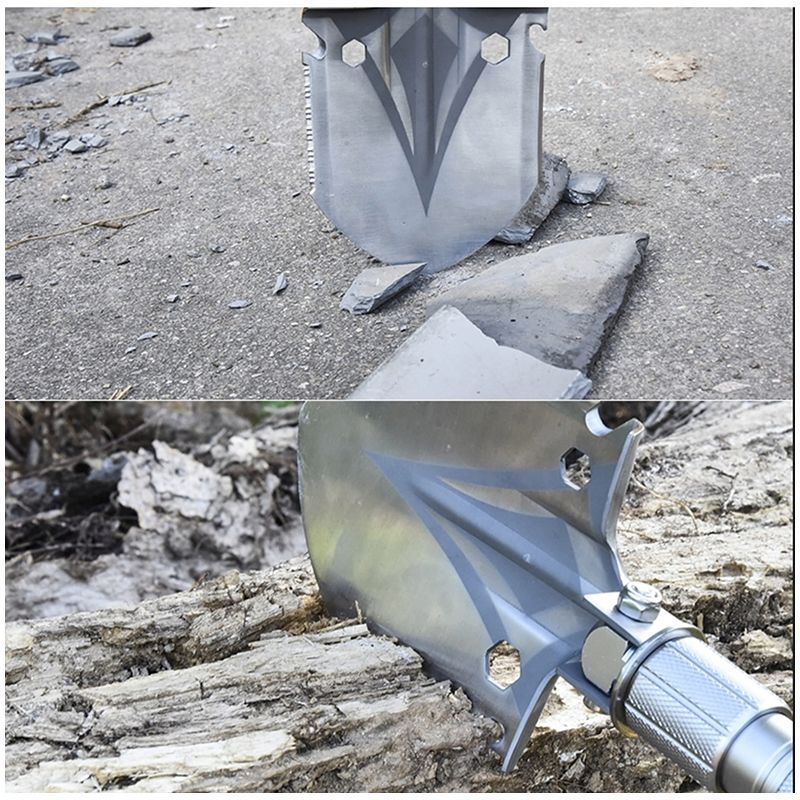 Skladacia vojenská lopata Survival multifunkčná 12v1