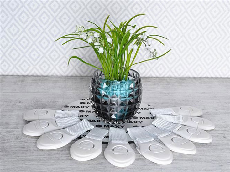 Detské poistky na dvere 20cm - 10 kusov biele