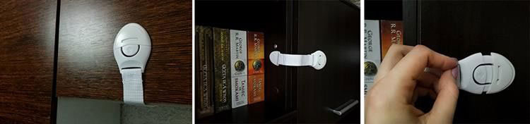 Detské poistky na dvere 20cm - 10 kusov biele