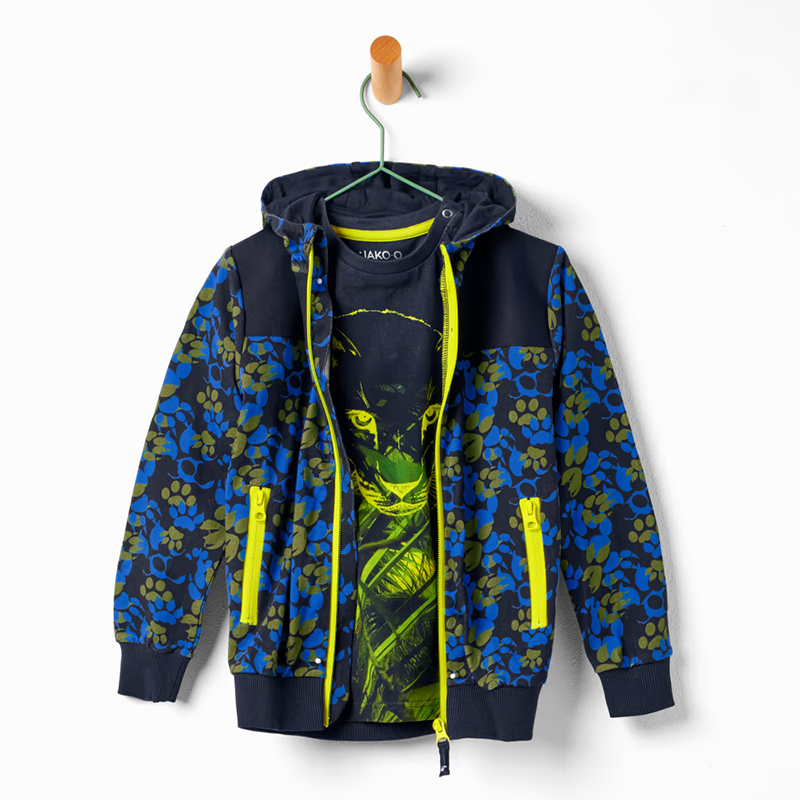 JAKO-O - Detská tepláková bunda s robustným lemovaním č.116/122
