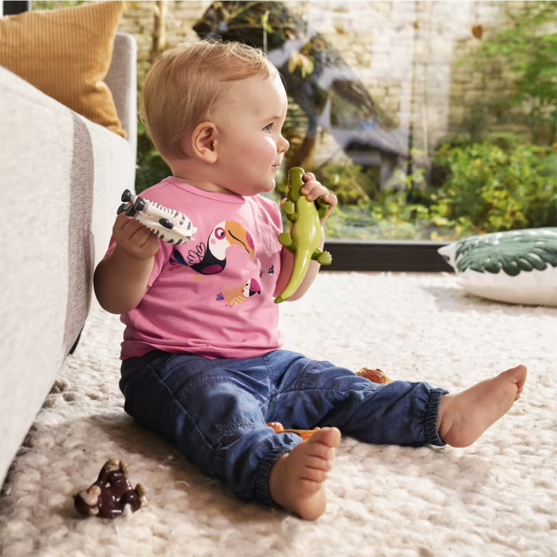 JAKO-O - Detské tričko ružové - Papagáje č.68/74