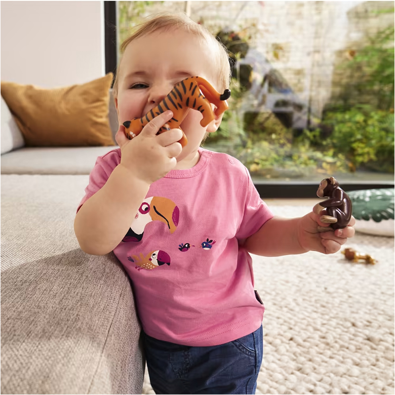 JAKO-O - Detské tričko ružové - Papagáje č.68/74