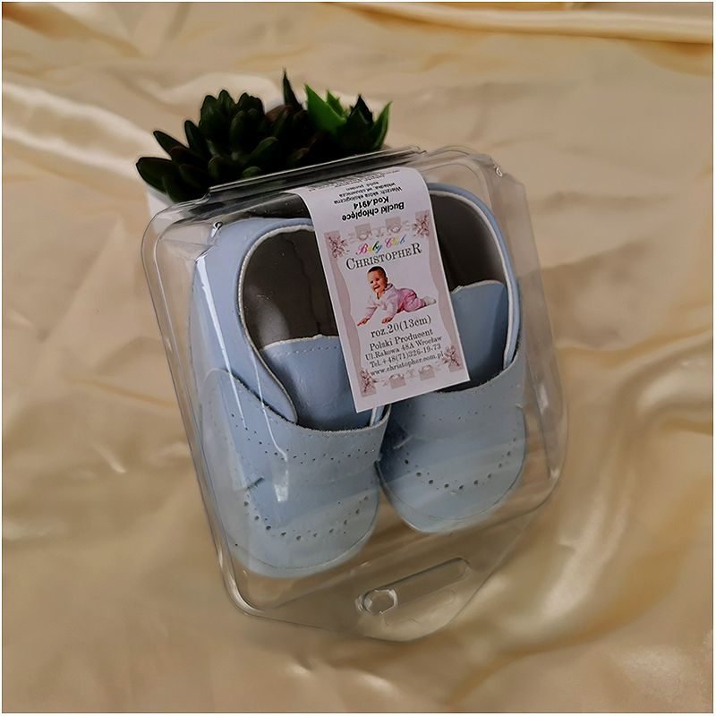 Christopher - Detské topánky - capáčky svetlo modré č.17 - 10 cm