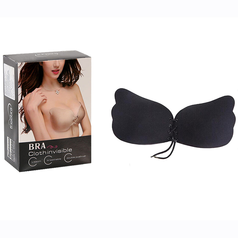 Samodržacia podprsenka Push Up čierna veľkosť B