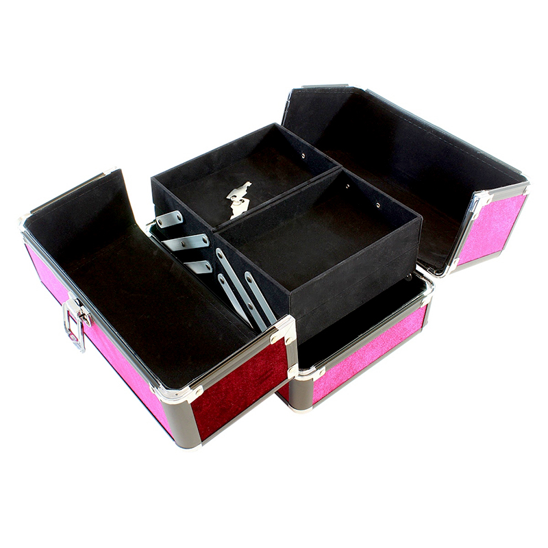 Kufrík na kozmetiku a bižutériu purpurový