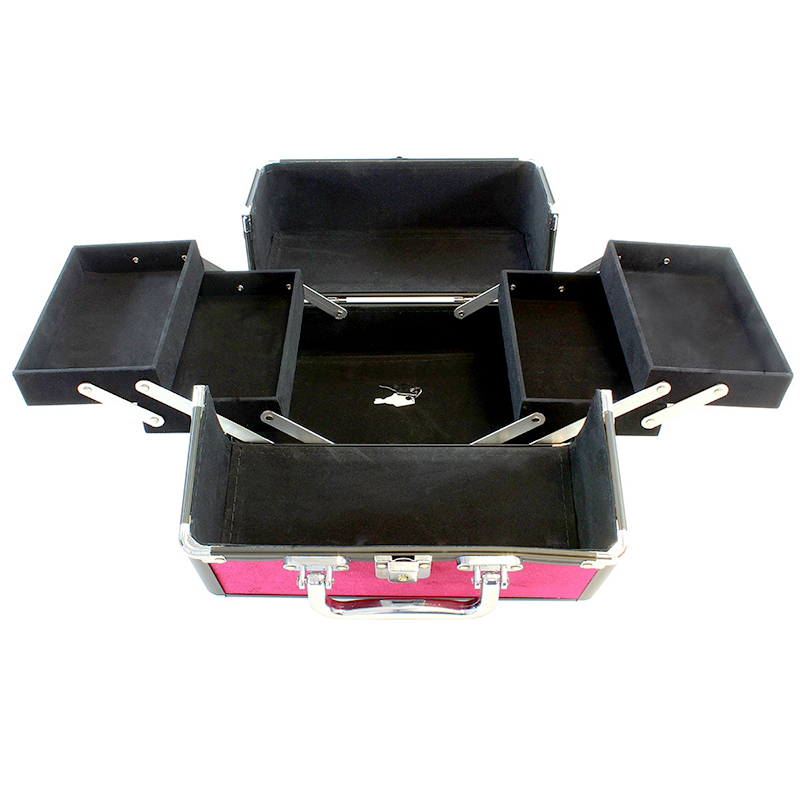 Kufrík na kozmetiku a bižutériu purpurový