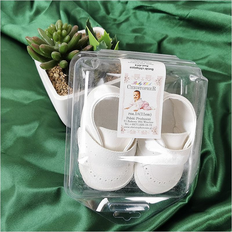 Christopher - Detské topánky - capáčky biele č.20 - 13 cm