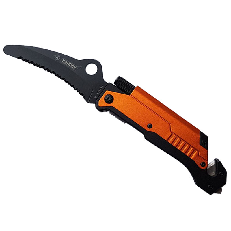 Nôž záchranársky KANDAR 3 v 1 Orange 22/9cm
