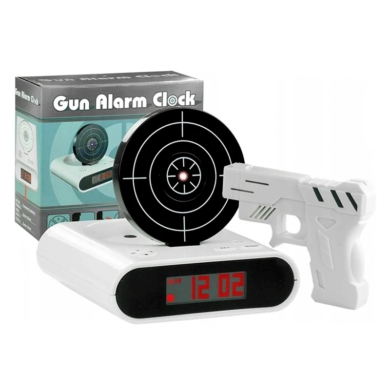 Interaktívny budík Snajper s terčom biely (Originálny budík s)