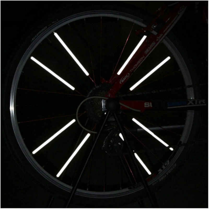 Reflexné rúrky na špice bicykla a motocykla 8 cm – strieborné, 12 ks