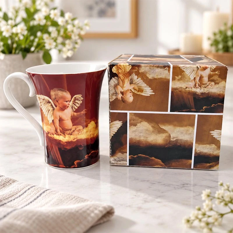 Porcelánový hrnček Pierrot s anjelom 380 ml (Porcelánový)