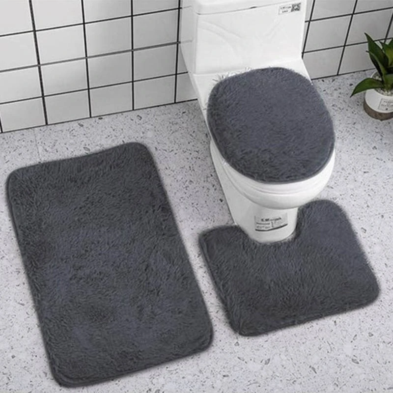 Sada koberčekov do kúpeľne 3-dielna sivá