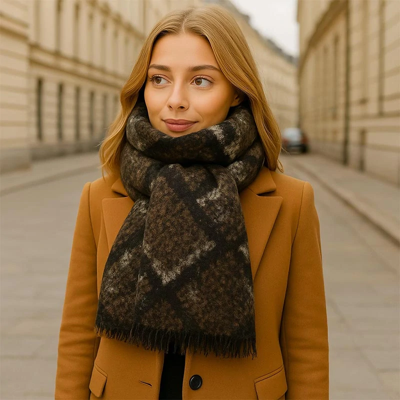 Vzorovaný šál: 175×50 cm - unisex