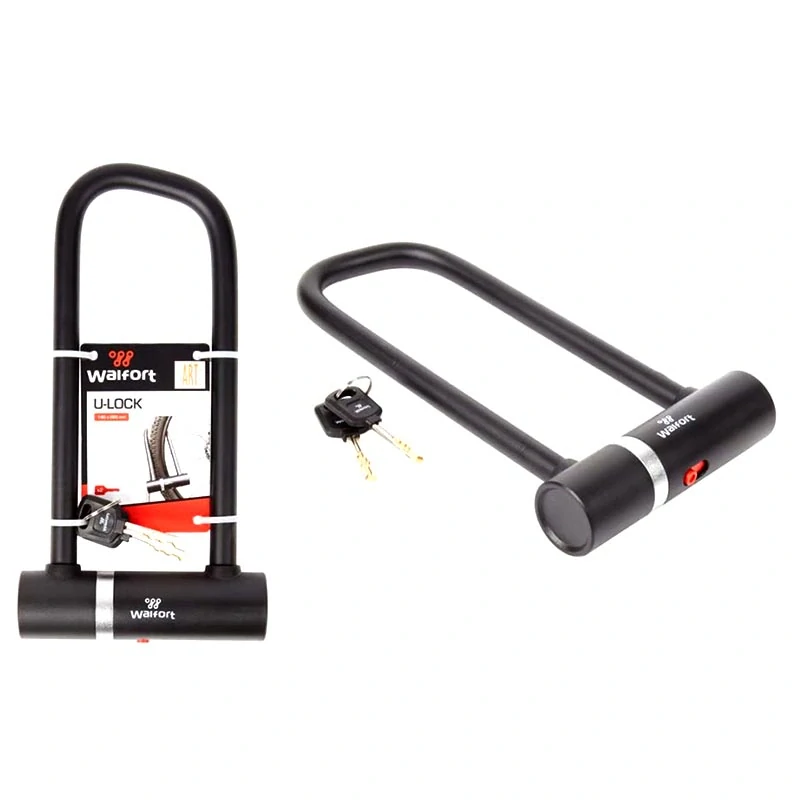 Zámok na bicykel Walfort U-LOCK – 140 × 280 mm, čierny