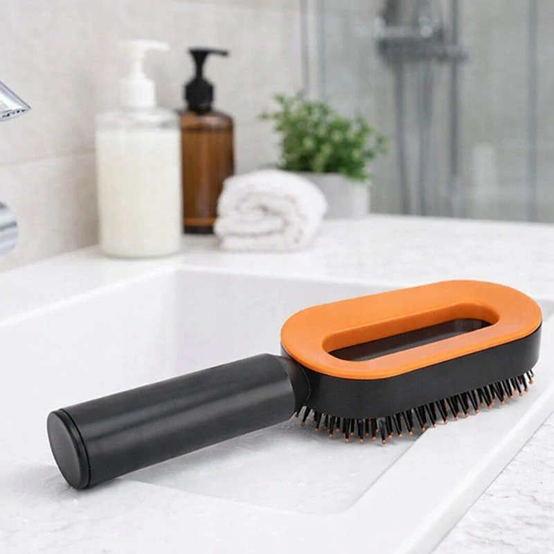 Antistatická cestovná kefa na vlasy na ľahké rozčesávanie a vyhladenie čierna ()