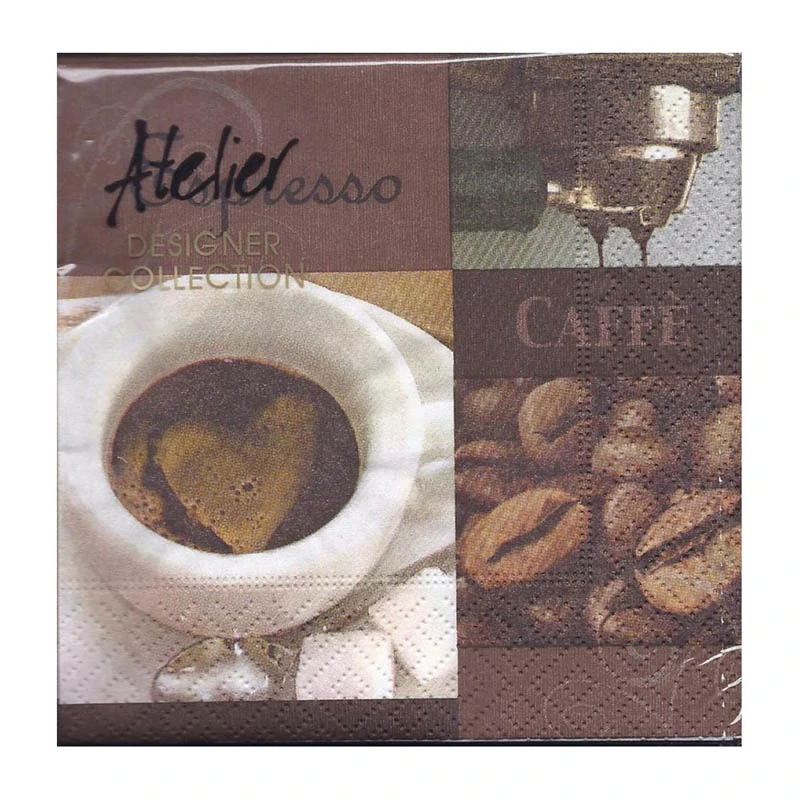 Servítky Atelier Caffe 25x25cm 20ks (Trojvrstvové dekoračné)