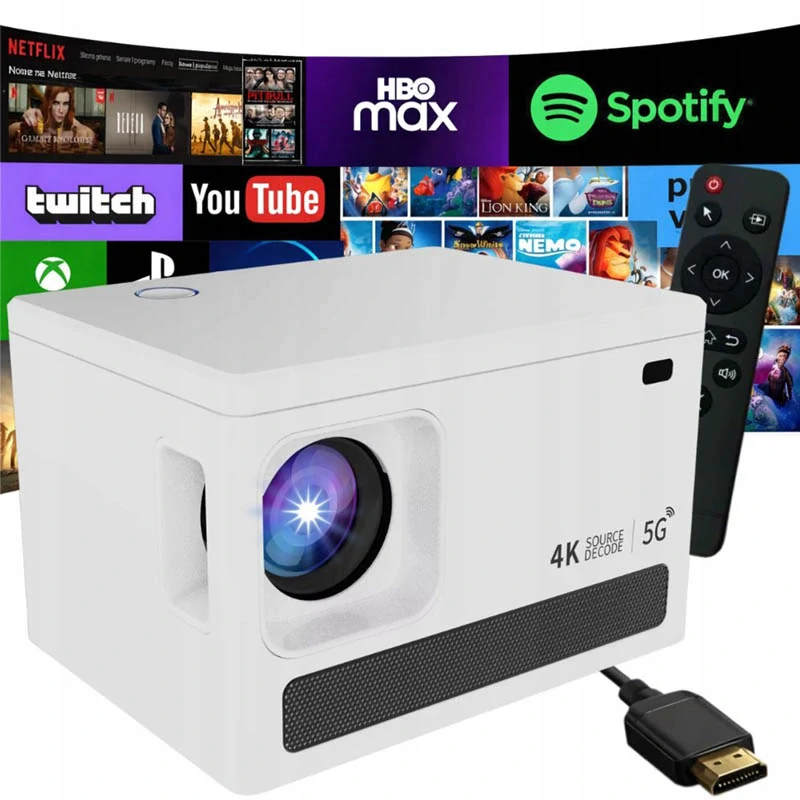 Projektor X6 Android TV (Mini projektor s WiFi, Bluetooth a)