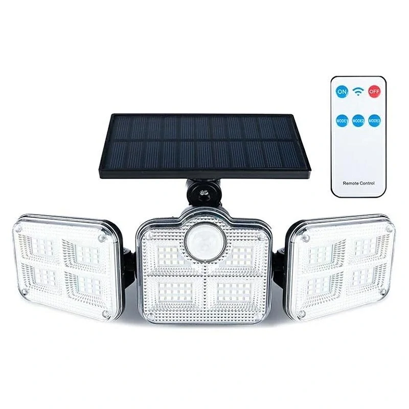Solárne LED svetlo s pohybovým senzorom a diaľkovým ovládaním 122 LED ()