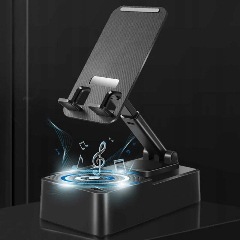 Stojan na telefón a tablet s Bluetooth reproduktorom