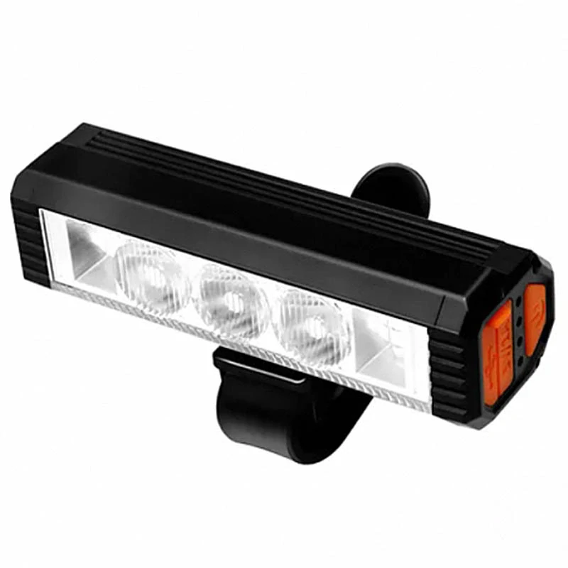 Predné LED svetlo na bicykel s powerbankou a indikátorom batérie