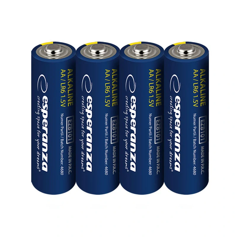 Alkalické batérie Esperanza AA 1,5 V – 4 ks